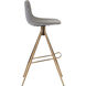 Andres 39.5 inch Belfast Koala Grey Swivel Barstool, Swivel